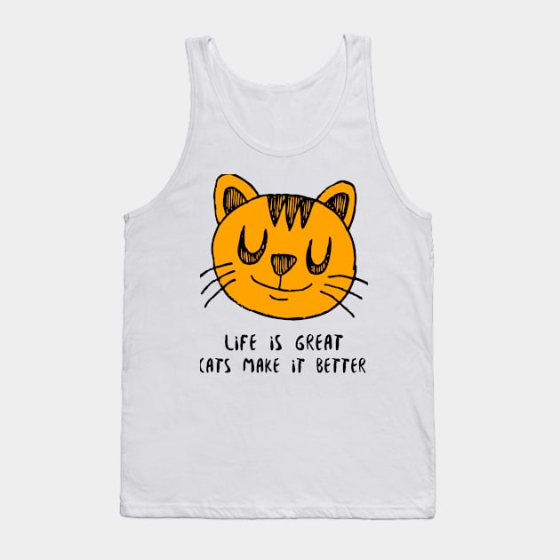 Cats make our lives enjoyable Tank Top by Purrfect Shop